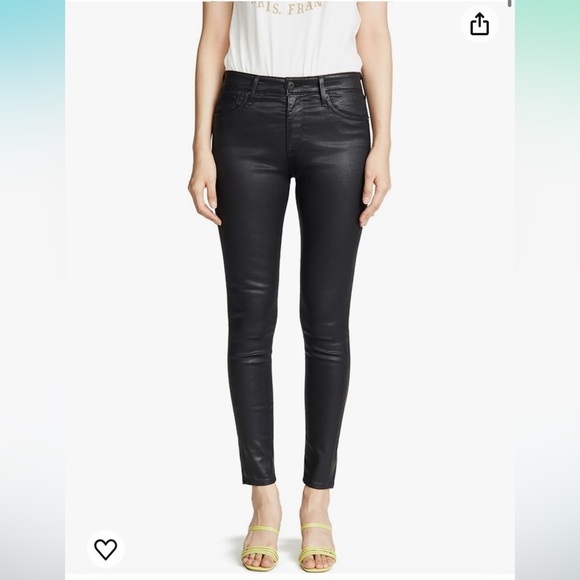 AG Adriano Goldschmied Farrah High-Rise Ankle Faux Leather Skinny Pants size 25 - Picture 2 of 12